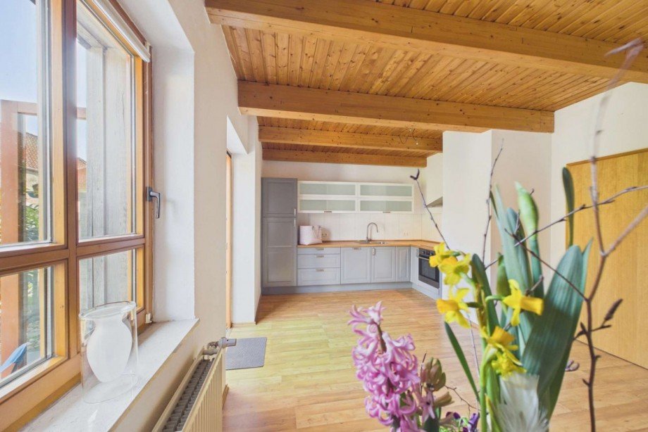 Wohnzimmerblick zur offenen K�che Reihenmittelhaus Oslo�