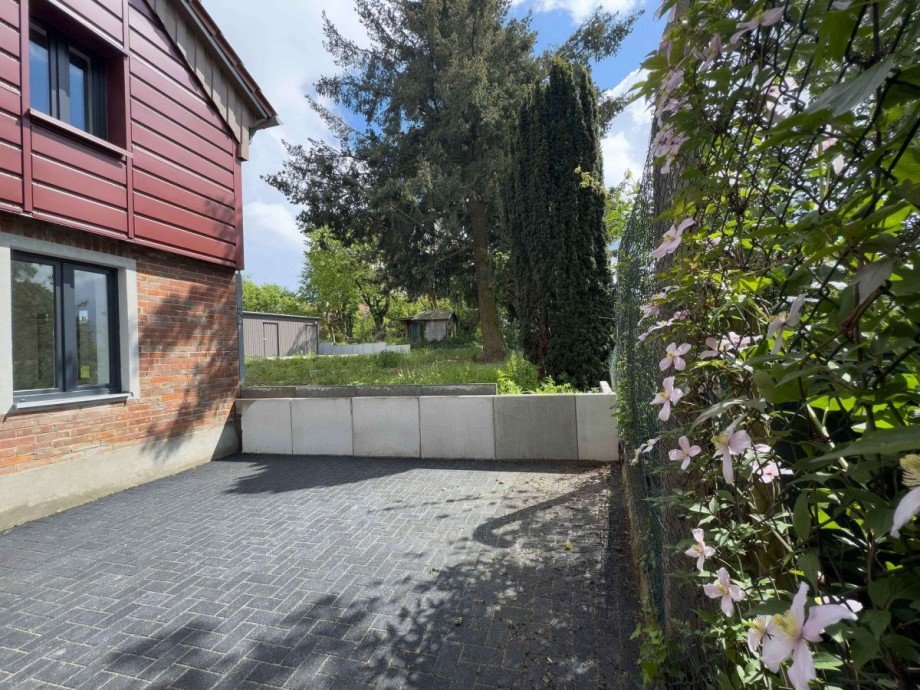 Terrasse vor dem Wohnzimmer Wohnung Wolfsburg