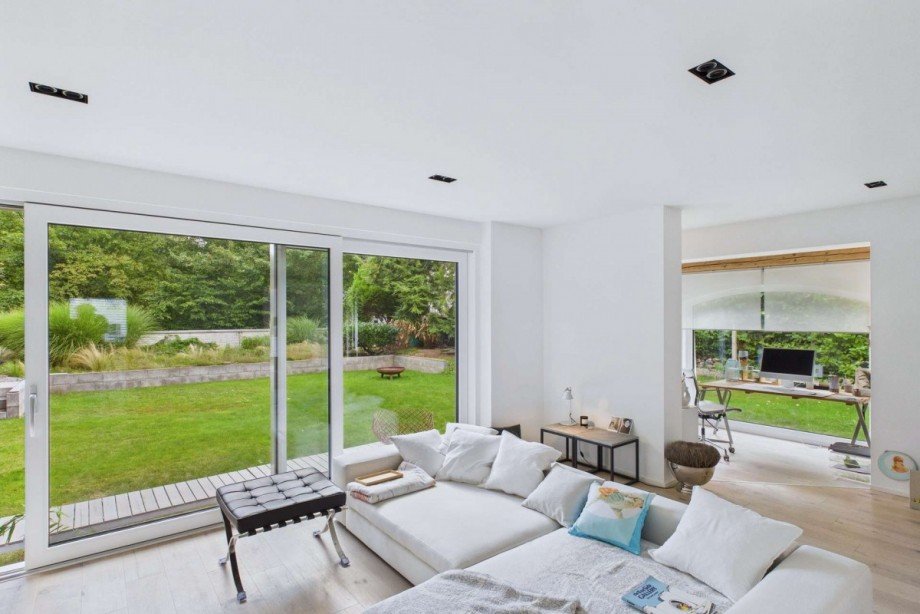 Sitzgruppe vor der Terrasse Einfamilienhaus Wolfsburg