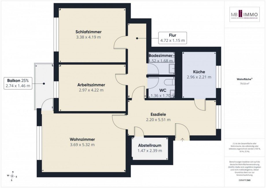Wohnungsgrundriss Etagenwohnung Wolfsburg