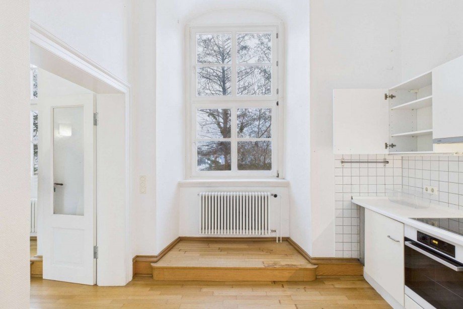 K�chenfenster - links Zugang zum Wohnzimmer Erdgeschosswohnung Lehre