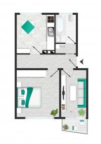 Bild (4585d5e193ac618650650d4398e43b9c): Gut vermietetes Zwei-Zimmer-Appartement in der N�he vom Salzteich