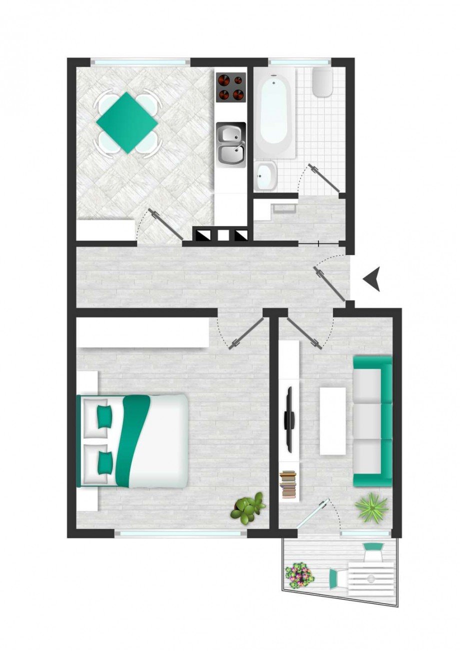GrundrissWohnung Etagenwohnung Wolfsburg