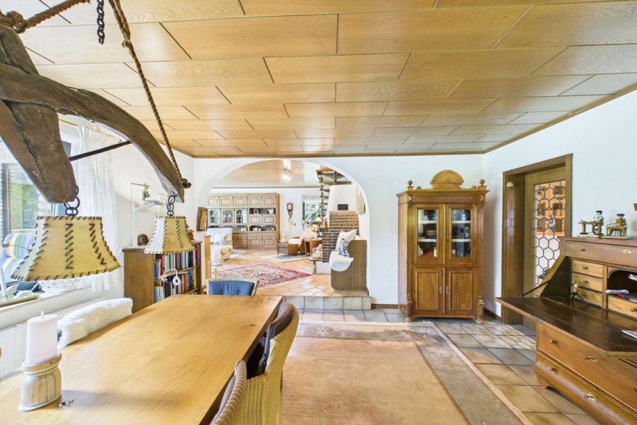 Esszimmer mit Blick zum Wohnzimmer Haus Barwedel