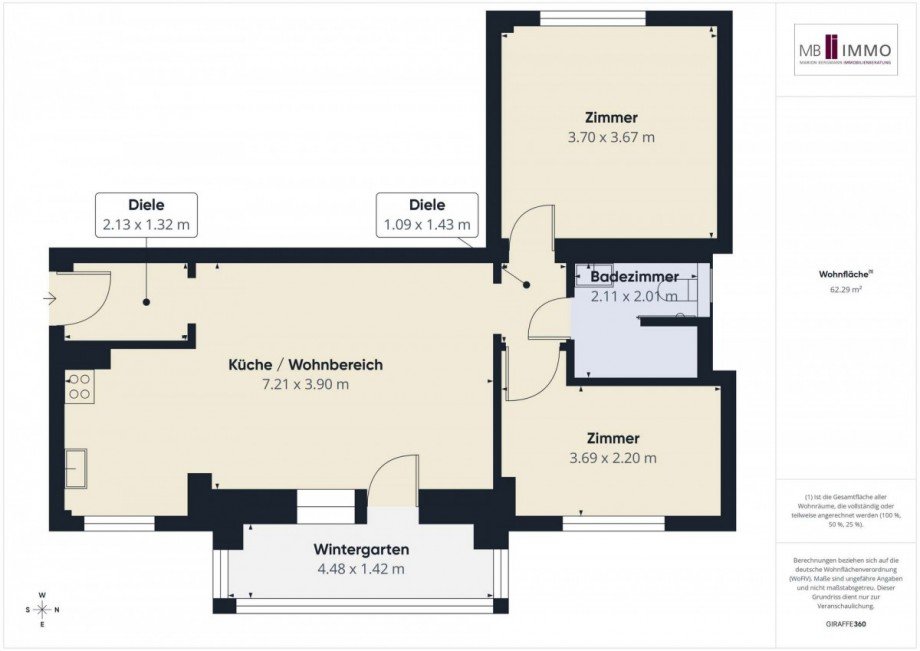 Wohnungsgrundriss Etagenwohnung Wolfsburg