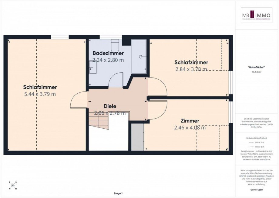 Obergeschoss Doppelhaush�lfte Wolfsburg