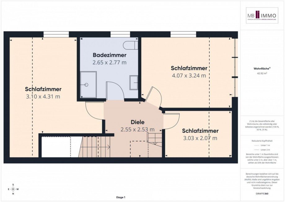 Grundriss Obergeschoss Haus Wolfsburg