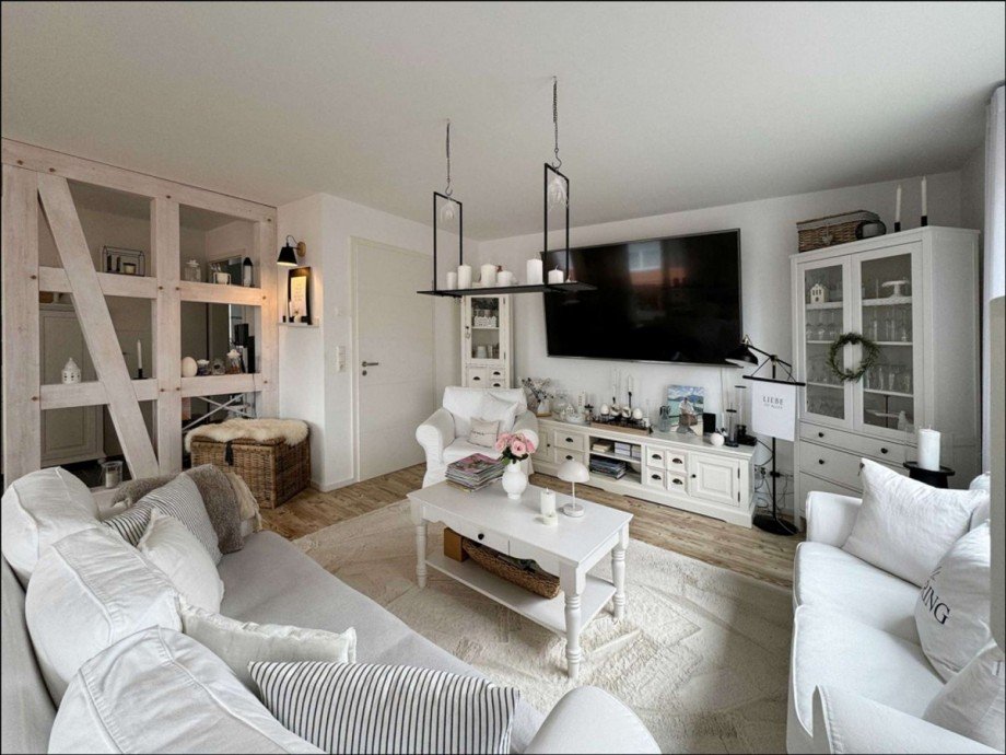 Blick in das Wohnzimmer Etagenwohnung Wolfsburg