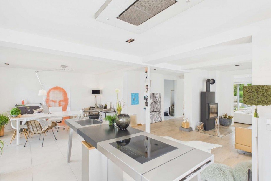 K�chenblick ins Wohnzimmer Einfamilienhaus Wolfsburg