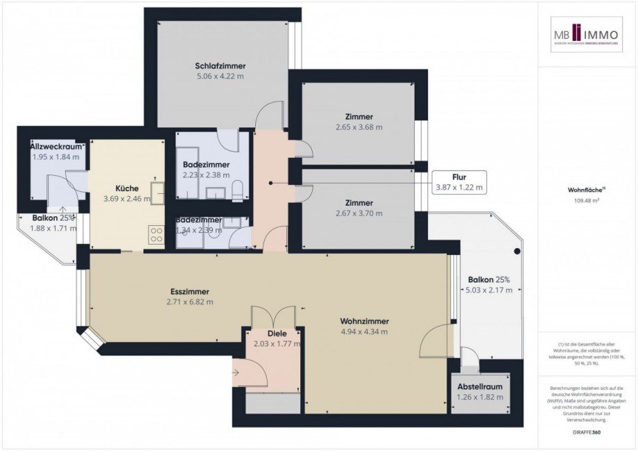 Wohnungsgrundriss Etagenwohnung Wolfsburg / Westhagen