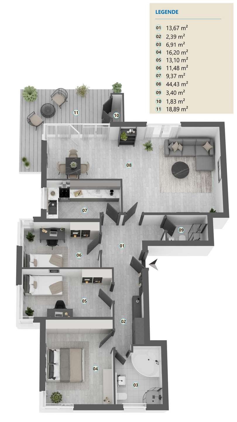 Grundriss Etagenwohnung Wolfsburg
