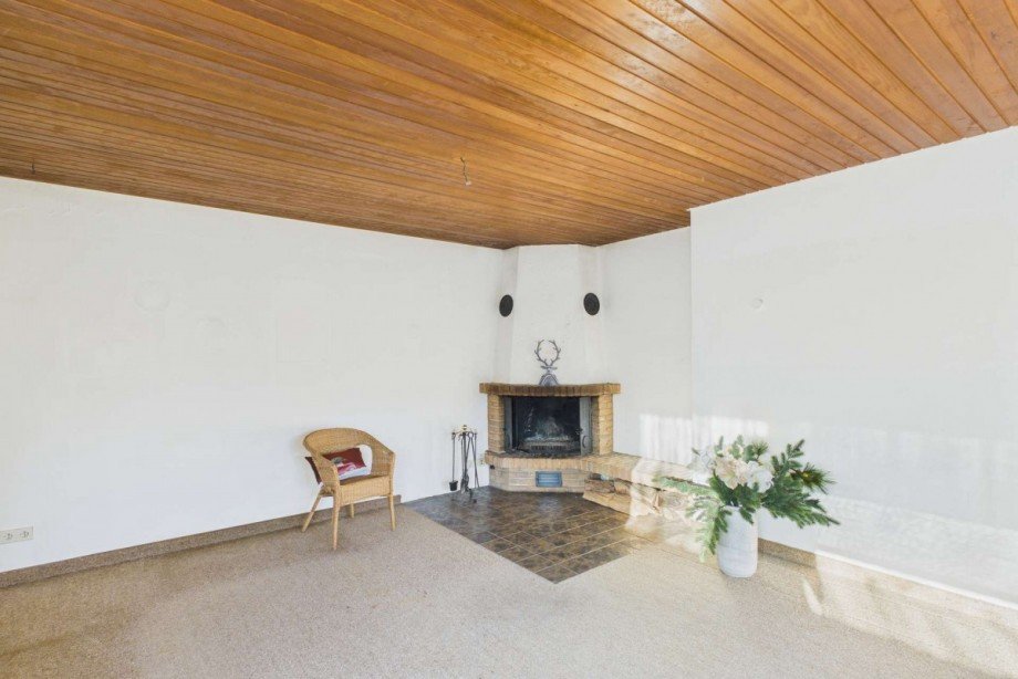 Kaminecke im Wohnzimmer Einfamilienhaus Wolfsburg