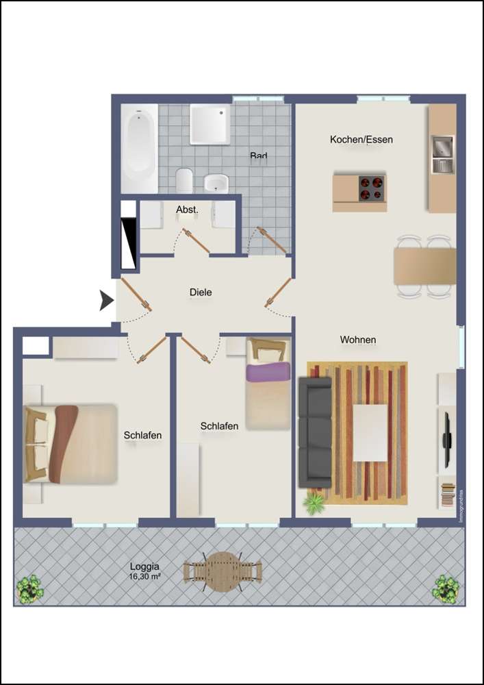 Grundriss Etagenwohnung Wolfsburg