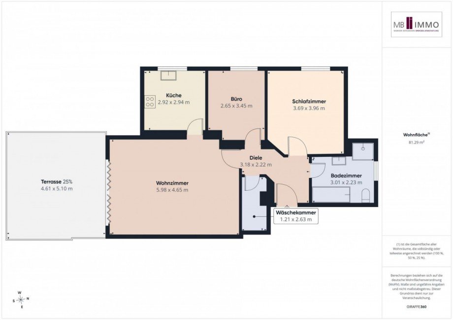 Wohnungsgrundriss Erdgeschosswohnung Wolfsburg