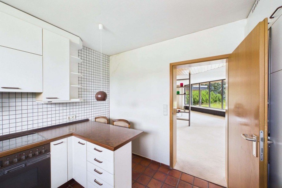 K�che mit Blick ins Wohnzimmer Einfamilienhaus Wolfsburg