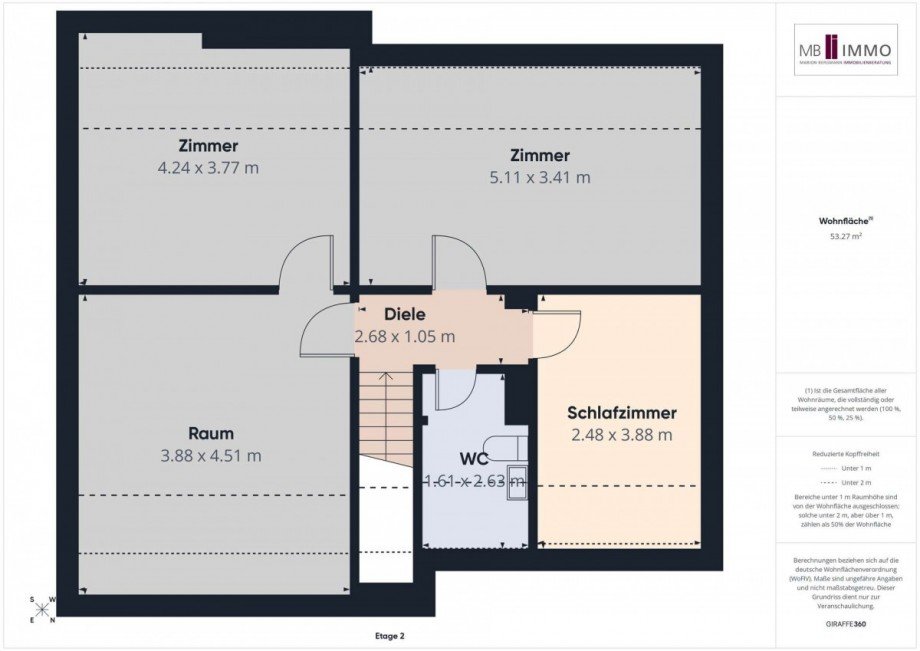 Dachgeschoss Reihenmittelhaus Wolfsburg